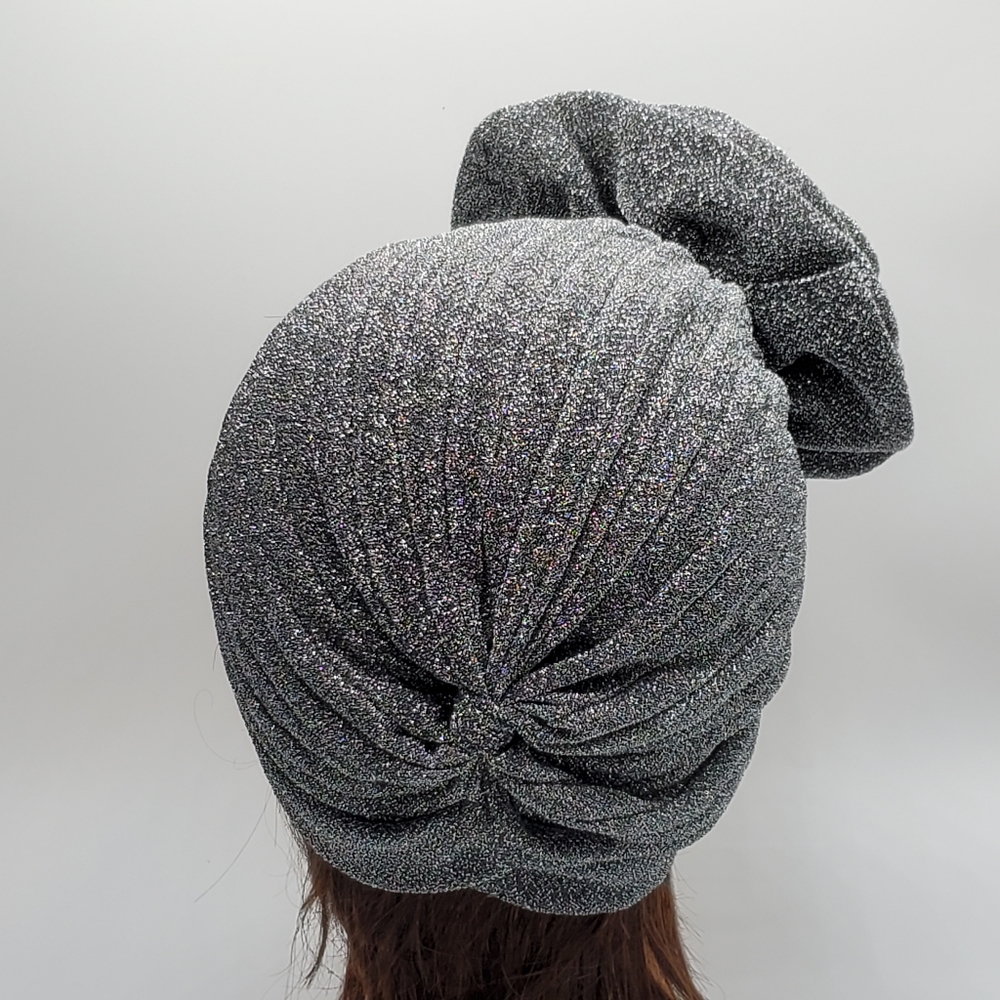 Aokid glitter hat cap headwrap with big flower - Picture 8 of 10